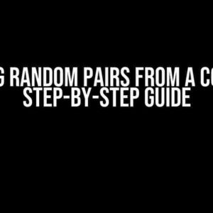 Creating Random Pairs from a Column: A Step-by-Step Guide