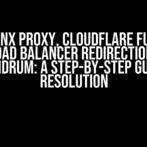 The Nginx Proxy, Cloudflare Full SSL, and Load Balancer Redirection Loop Conundrum: A Step-by-Step Guide to Resolution